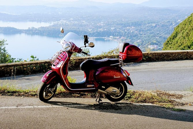 Above & Beyond Palaiokastritsa Corfu Vespa Scooter Tour - Lakones and the view over Paleokastritsa Bay