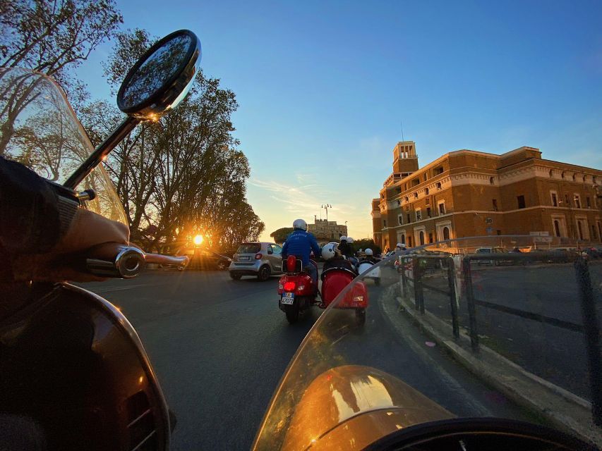 Afternoon Vespa Sidecar Tour with Gourmet Gelato Stop - Gelato, water, and practical comfort