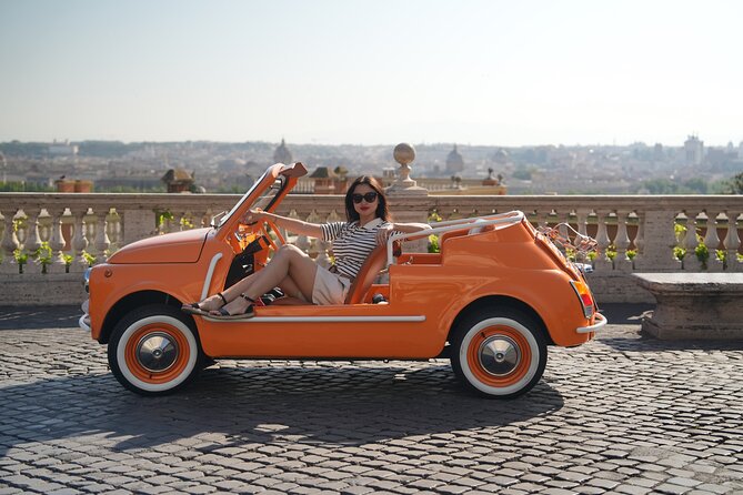 Cabriolet Vintage Fiat 500 City tour with Photoshoot - Guides, Language, and Group Size
