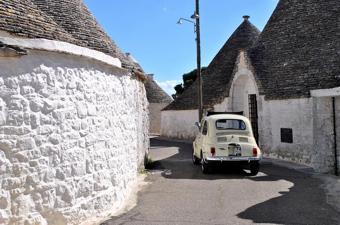 Day tour aboard a Fiat 500 Alberobello - Key points at a glance