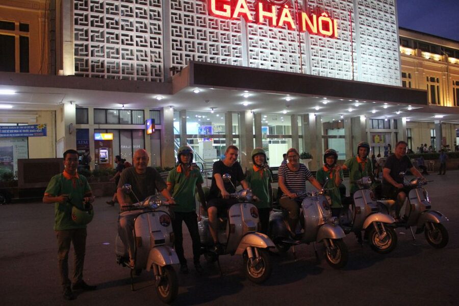Enjoy Hanoi Like a Local - Vespa & Street Food Tour by Night - The Ho Chi Minh Mausoleum after dark