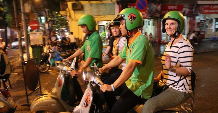 Enjoy Hanoi Like a Local - Vespa & Street Food Tour by Night - Egg coffee beside the railway