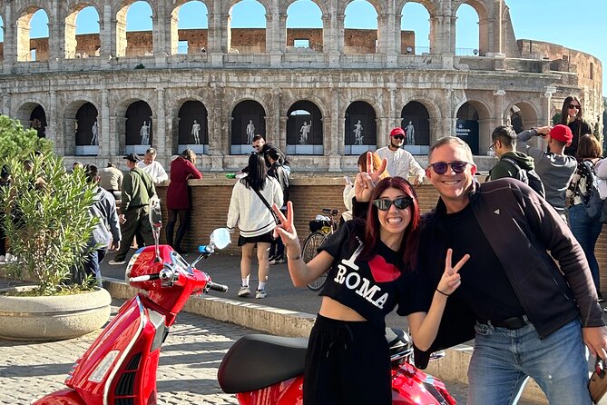Explore Rome By Vespa - A short walk at Piazza del Campidoglio