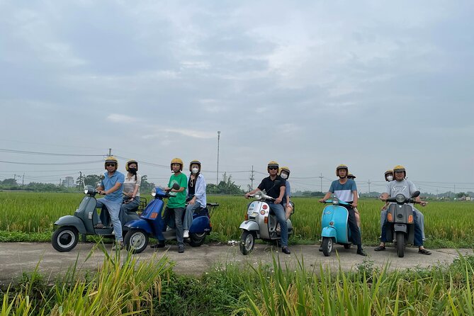 Exploring Vespa Tour Through Little Red River Delta - Crossing Long Bien Bridge