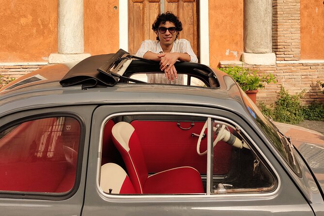 Fiat 500 in Rome - experience with a Roman - Acqua Paola Fountain and the Gianicolo view