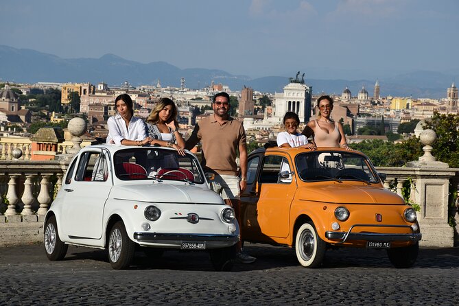 Fiat 500 Private Photoshoot with a Roman, pickup included - Starting near the Colosseum at Monte Oppio