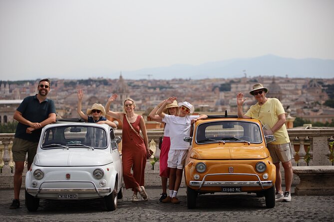 Fiat 500 Private Photoshoot with a Roman, pickup included - The Aventine Hill stops: roses, oranges, and Rome from above