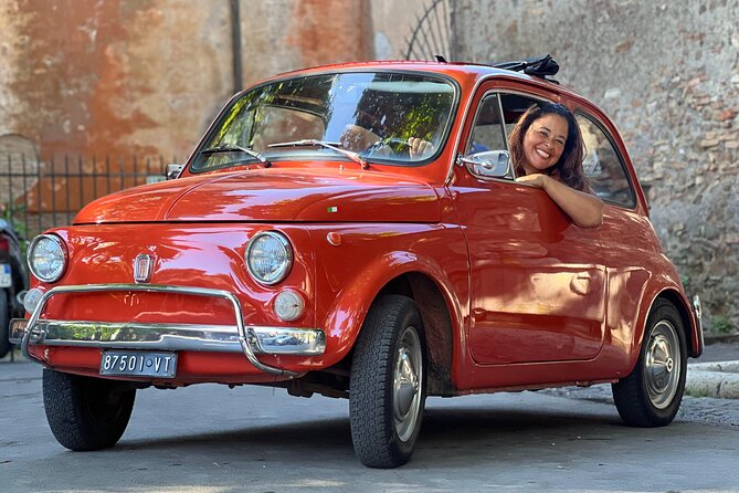 Fiat 500 Professional Pictures Rome Tour - Gianicolo Hill and the Fontana dell’Acqua Paola