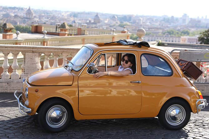 Fiat 500 Roma Professional Photography Service - Gianicolo Terrace for Rome from above
