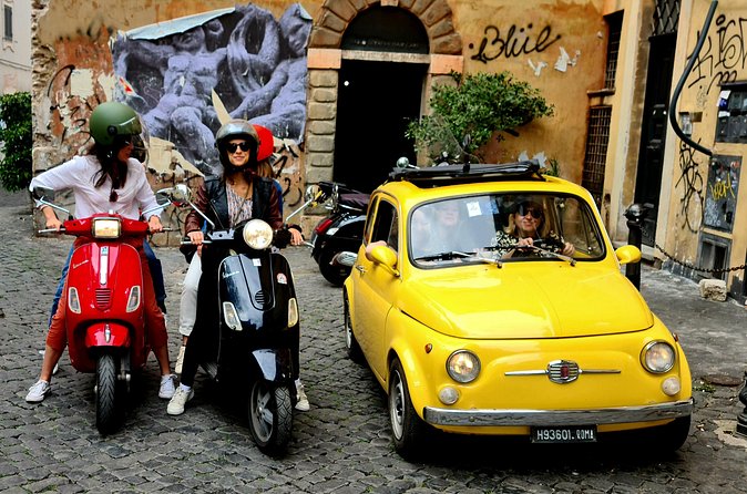 Fiat 500 Vintage Tour in Rome - Santa Maria in Cosmedin and the Mouth of Truth
