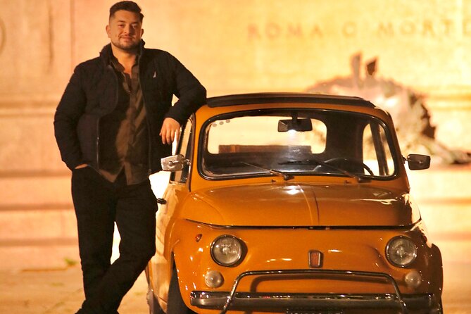 Fiat500 Night&Day Photoshoot, with a Roman, pickup included - What Andrea adds to the experience