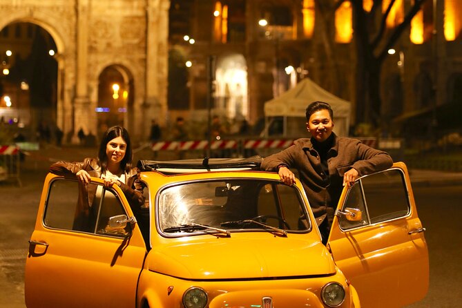 Fiat500 Night&Day Photoshoot, with a Roman, pickup included - Fontana dell’Acqua Paola and the best photo pause