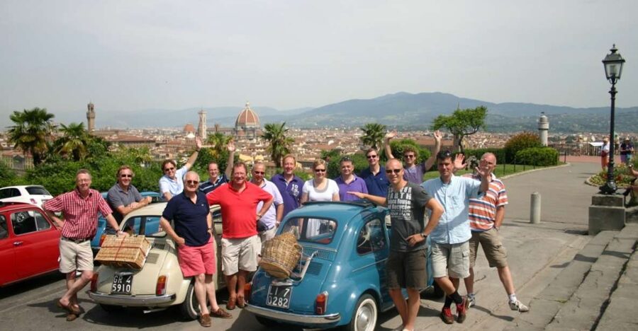 Florence 5-Hour Picnic Tour in a Vintage Fiat 500 - Learning the car on a private road