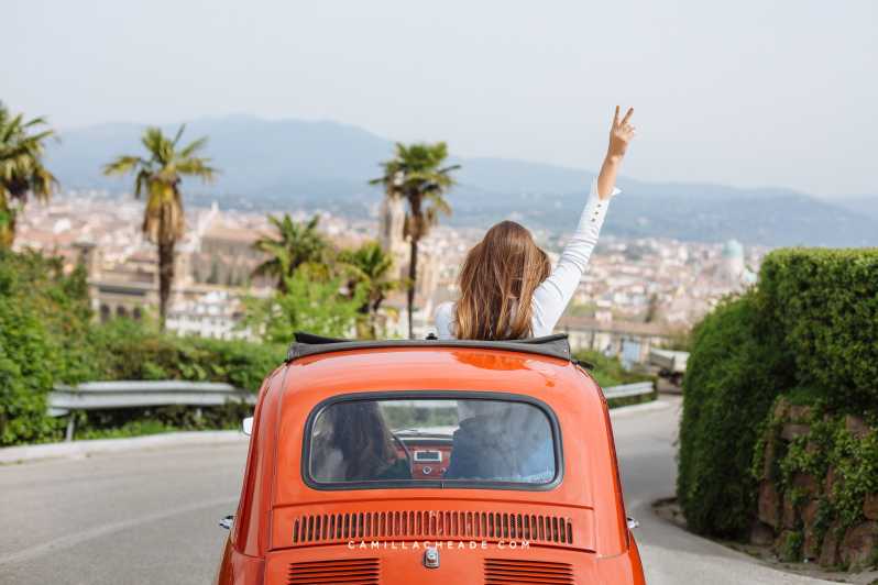 Florence: Vintage Fiat 500 Tour with Chianti Winery & Lunch - The panoramic hill above Florence