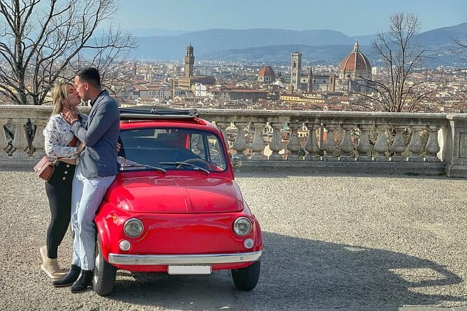 Florence Vintage Fiat 500 Tour with Wine Tasting at Farm - The climb to San Miniato al Monte
