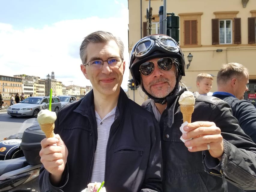 Florence Vintage Motorcycle Sidecar ride - Morning or Sunset - Michelangelo Square at the best viewing hour