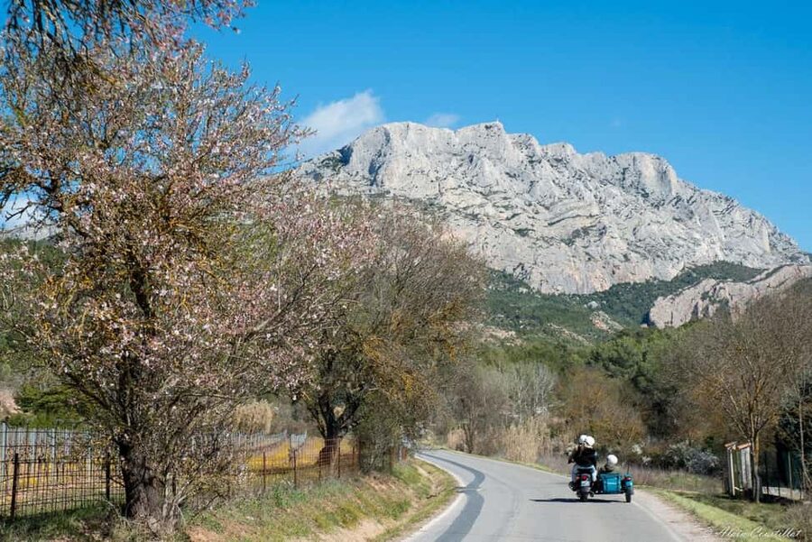 From Aix-en-Provence: 1-Hour Scenic Sidecar Tour - The view toward Sainte-Victoire Mountain
