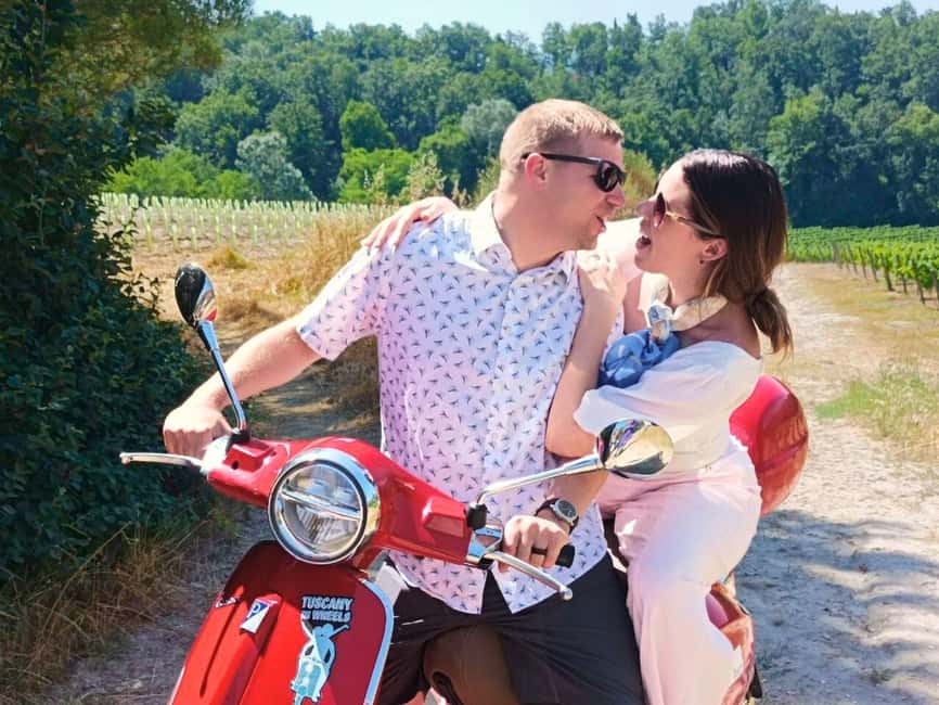 From Florence: Tuscany Vespa Tour with Lunch & Wine - The check-in and Vespa test matter