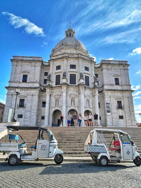 Guided Electric Piaggio Tuk-Tuk Tour of Historic Lisbon - What the $141 group price really buys