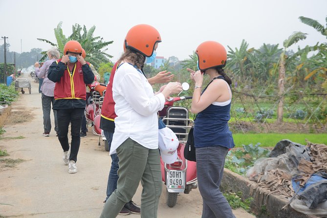 Hanoi Back Street Vespa Tours: Full Day Vespa Tours - Walking beside the historic railway tracks