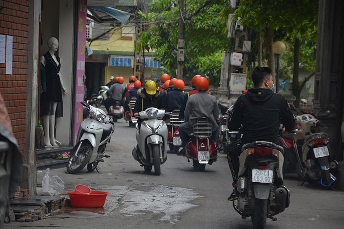 Hanoi Back Streets Vespa Tours: Hanoi Insider Vintage Vespa Tour - Reunification Railway Street Beside Local Homes