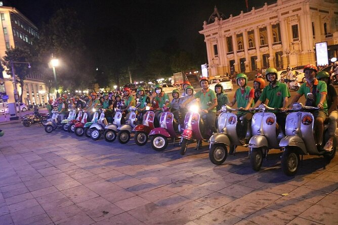 Hanoi Vespa After Dark Street Food Tour -Hidden Gem-Train Street - Old Quarter lanes and the first taste of Hanoi
