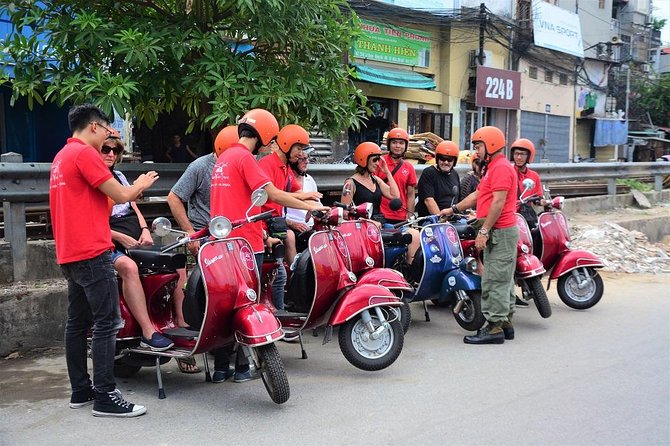 Hanoi Vintage Vespa Tours: HISTORY +FOOD + CULTURE + SIGHT + FUN - Railway Street and homes beside the tracks