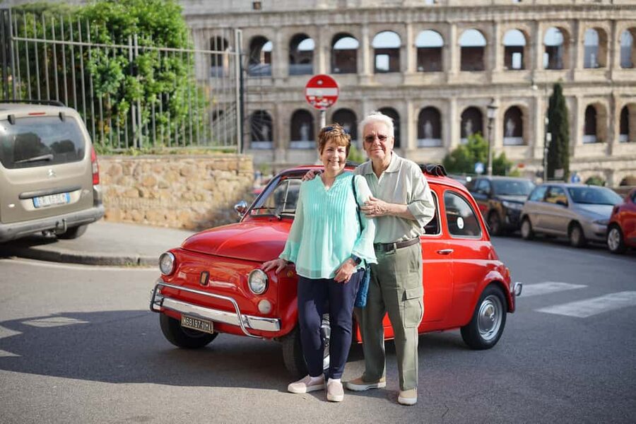 La Dolce Vita: Cruising Rome in a Classic Fiat 500 - Castel Sant’Angelo from the road