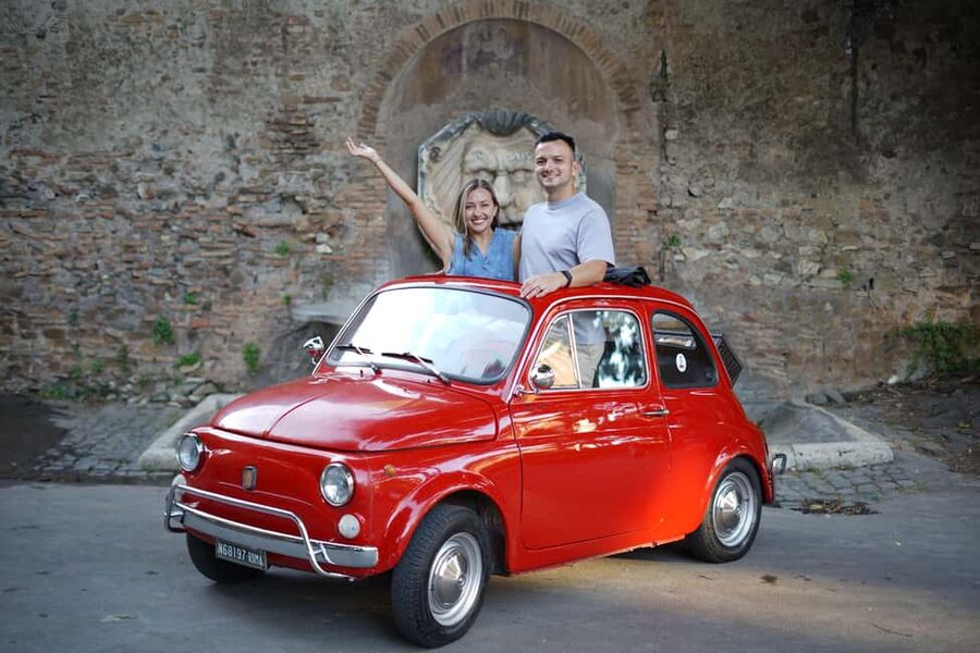 La Dolce Vita: Cruising Rome in a Classic Fiat 500 - Fontana dell’Acqua Paola, with one small itinerary detail