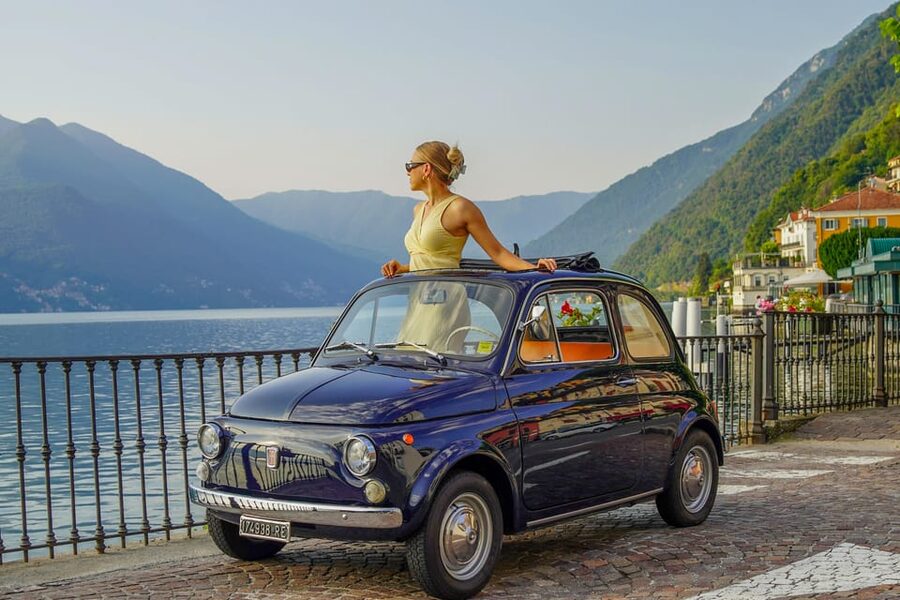 Lake Como: 2hr Photo Tour in a Classic Fiat 500 - Stop two: a village square with church and terraces
