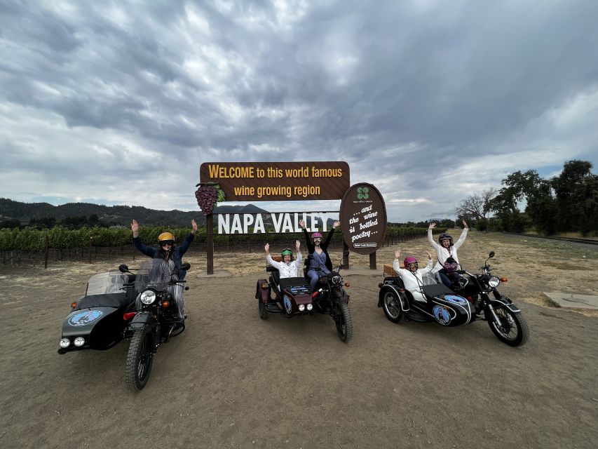 Napa Valley: Napa Valley Guided Sidecar Tour with 3 Wineries - Final call: book it for the ride as much as the wine
