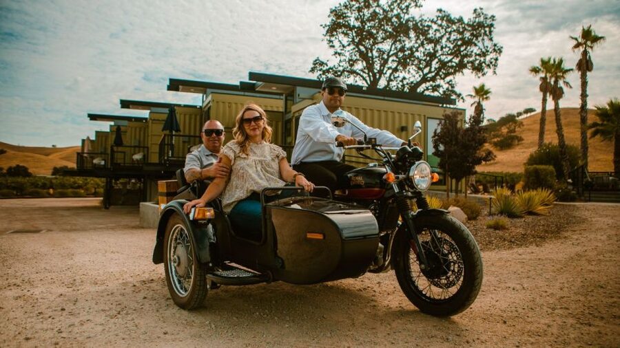 Paso Robles: Scenic Sidecar Vineyard Tour - Meeting your guide at Cass Winery