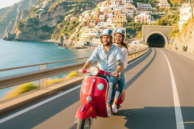 Private audio-guided Amalfi Coast Vespa Tour with driver - Positano in 20 minutes