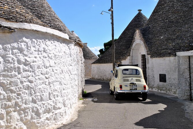 Private/Guided Tour Ostuni Cisternino. Optional Fiat 500 vintage - Key points at a glance