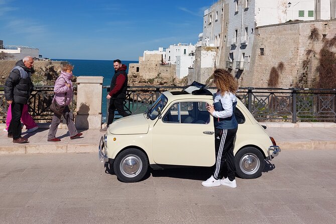 Private/Guided Tour Ostuni Cisternino. Optional Fiat 500 vintage - The Fiat 500 option: charm before comfort