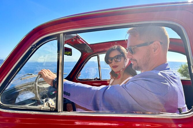Private Photo Tour of Sorrento Coast with Fiat 500 - A red Fiat 500 gives the morning its character