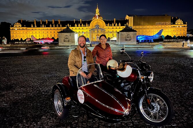 Private Sidecar Tour of Paris at Night with drinks - Palais Garnier and Parisian opera style
