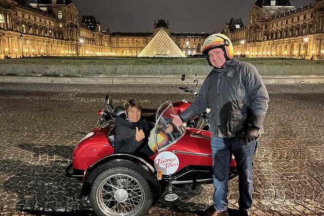 Private Sidecar Tour of Paris at Night with drinks - The Arc de Triomphe from the Champs-Élysées