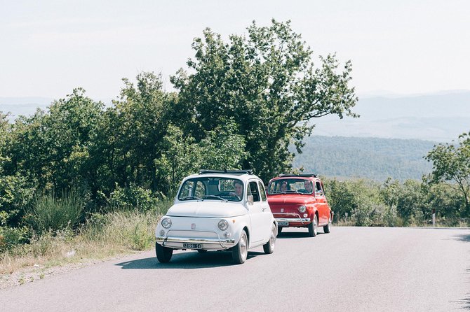 Private Vintage Fiat 500 tour in Chianti - Panzano in Chianti, green hills, and a 12th-century church