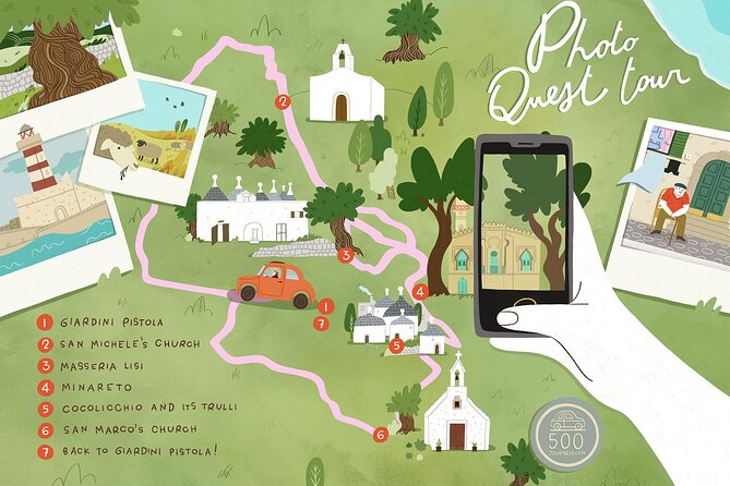 Puglia on a vintage Fiat 500 : Photo Quest Tour - The self-guided route needs careful preparation
