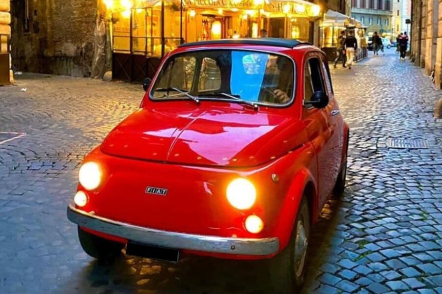 Rome: 2 hour Evening Tour of Rome aboard a Vintage Fiat 500 - Tiber Island and the return ride