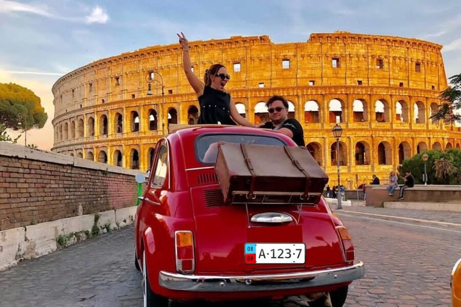 Rome: 3 hour panoramic tour of Rome with a vintage Fiat 500 - Trastevere for a short break