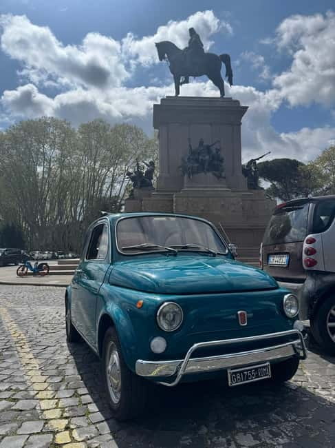 Rome by Fiat 500: Guided Sightseeing Tour by VintageFiat 500 - Janiculum Hill and Rome from above