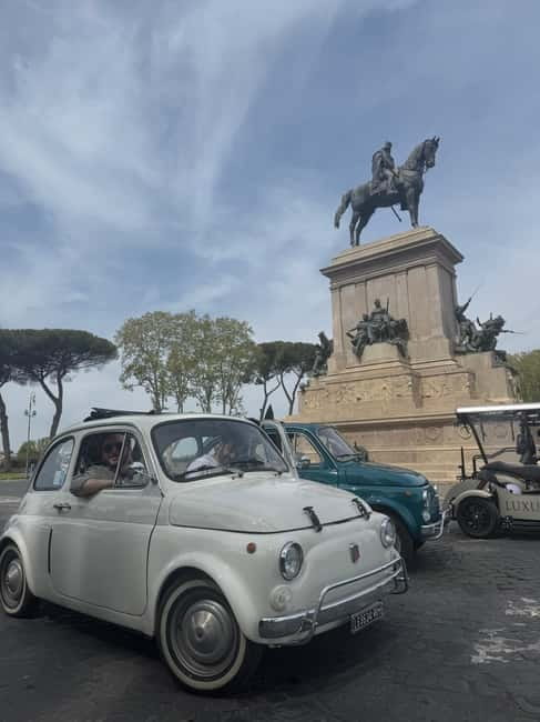 Rome by Fiat 500: Guided Sightseeing Tour by VintageFiat 500 - The Mouth of Truth, Piazza Venezia, and central Rome