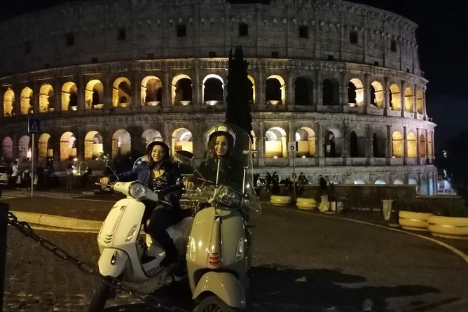 Rome by Night Vespa Tour - St. Peter’s Basilica from the evening streets