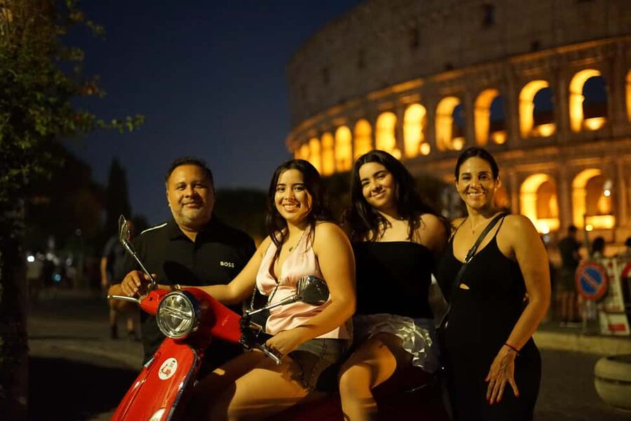 Rome: City Highlights Nighttime Vespa Photoshoot Jouney - The Orange Garden and Rome from above