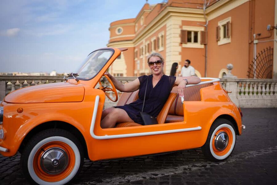 Rome: Fiat 500 Convertible Tour with Photos - Orange Garden views above the city