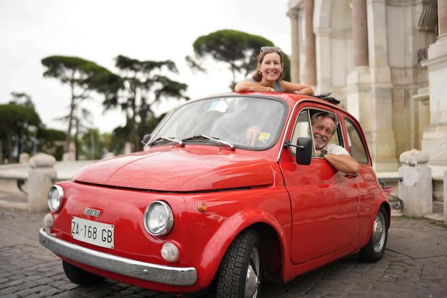 Rome: Fiat 500 Experience with Gelato and Photos - Orange Garden brings a quieter viewpoint