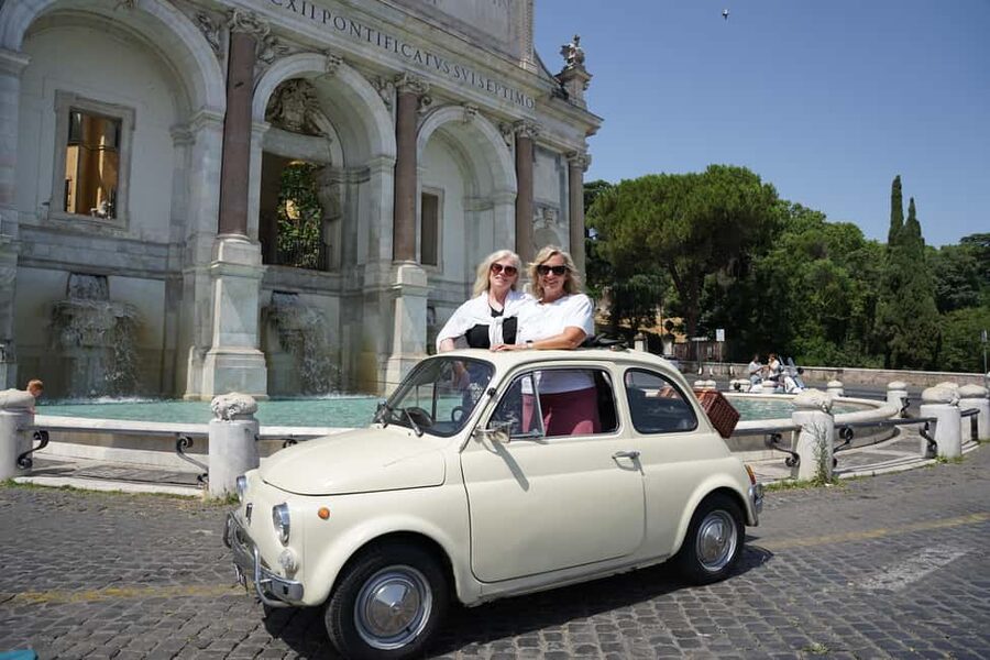 Rome: Fiat 500 Experience with Gelato and Photos - The Colosseum gives the Fiat its grand opening