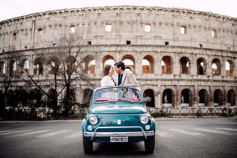 Rome: Fiat 500 Vintage Photo Tour - Passing Circus Maximus and stopping at the Orange Garden